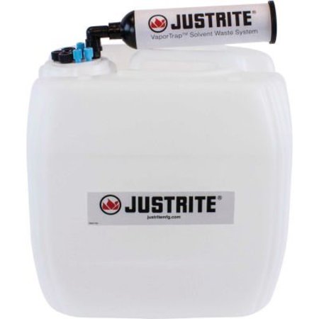 JUSTRITE Justrite VaporTrap UN/DOT Carboy W/ Filter Kit, HDPE, 13.5-Liter, 8 Ports 12844